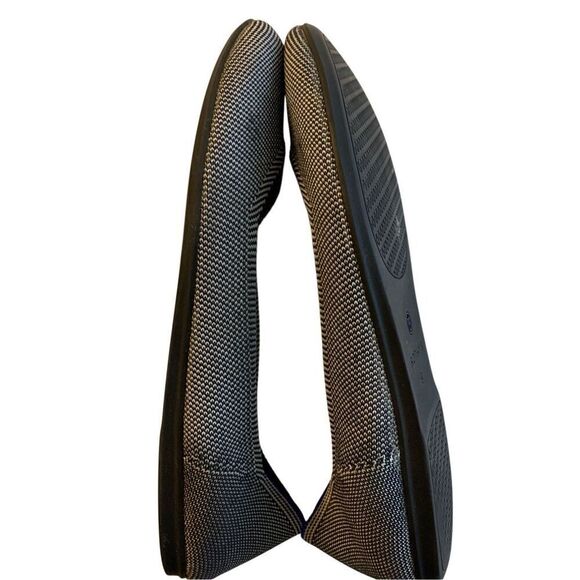 Rothy's Cloud gray Birds Eye round flat navy print women's size 9 - Picture 5 of 9